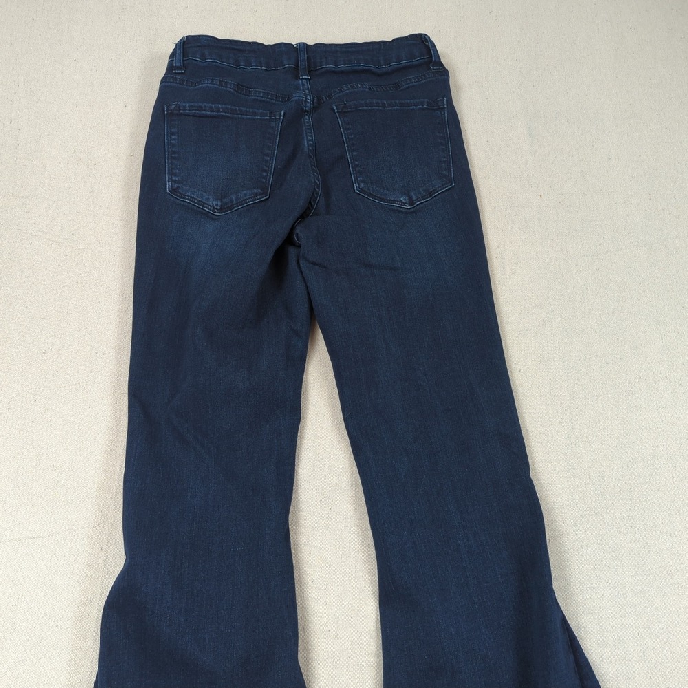 Flying Monkey Jeans Womens 27 Blue High Rise Flare Stretch Distressed Frayed - Picture 13 of 15